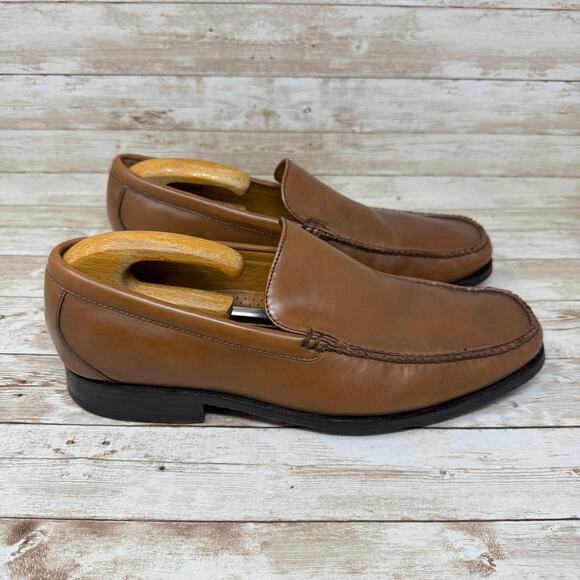 Cole Haan C05195 Brown Moc Toe Driving Slip On Loafer Casual Shoes Mens Size 10M - Picture 1 of 9